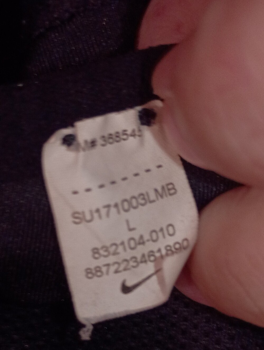 Nike Black Strappy Cross-Back Sports Bra with White Swoosh - Picture 2 of 2